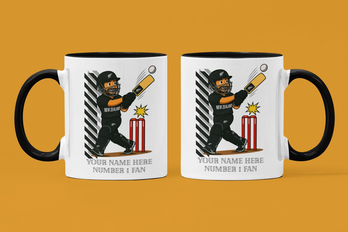 Personalized New Zealand Cricket Ceramic Mug – T20 Fan Gift