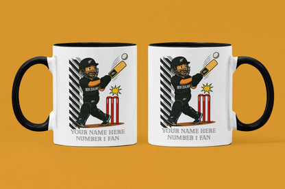 Personalized New Zealand Cricket Ceramic Mug – T20 Fan Gift
