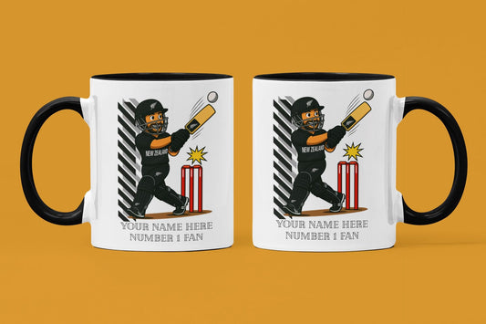 Personalized New Zealand Cricket Ceramic Mug – T20 Fan Gift