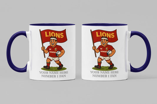 British And Irish Inspired Rugby Mug: Custom Name 11oz Rugby