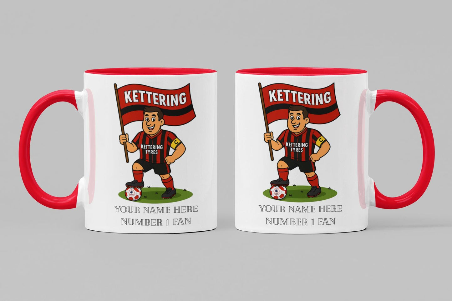 Personalised Kettering Town FC Ceramic Mug: Custom Football Gift