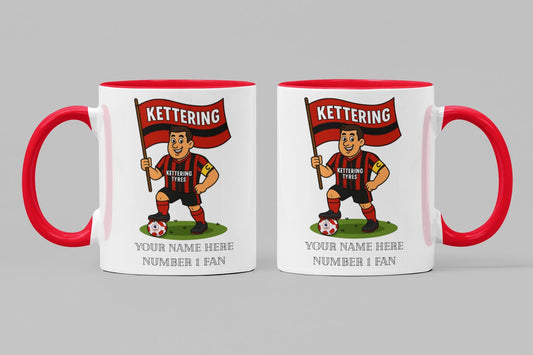 Personalised Kettering Town FC Ceramic Mug: Custom Football Gift