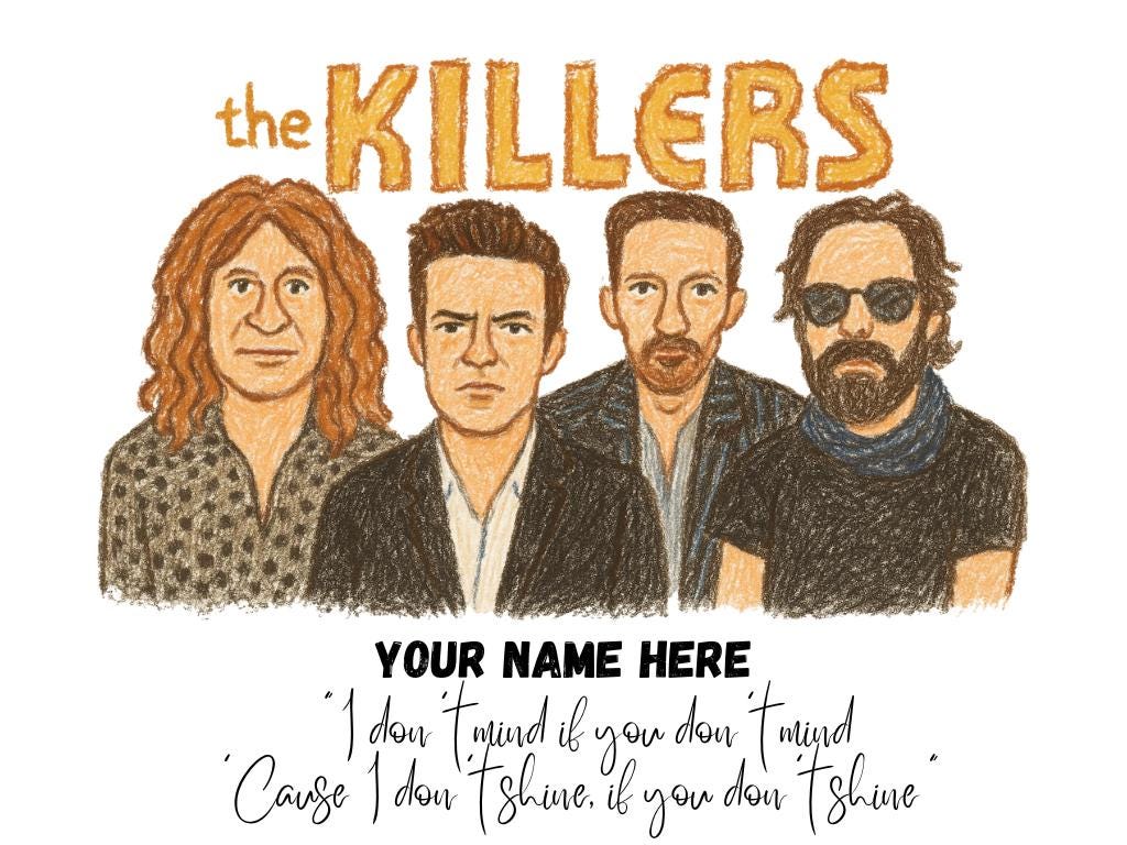 The Killers inspired 11oz Mug – Personalised White Ceramic Boxed Mug