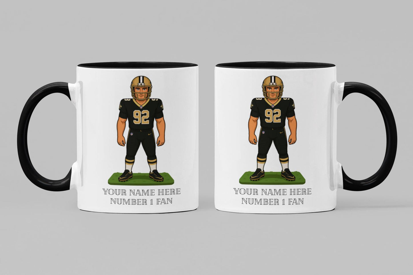 Personalized New Orleans Saints Inspired Mug: Custom Name NFL Gift