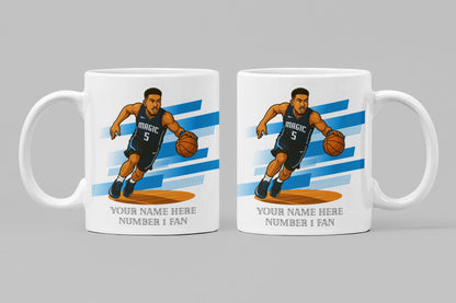 Personalised Orlando Magic inspired Mug: Custom Name NBA Gift