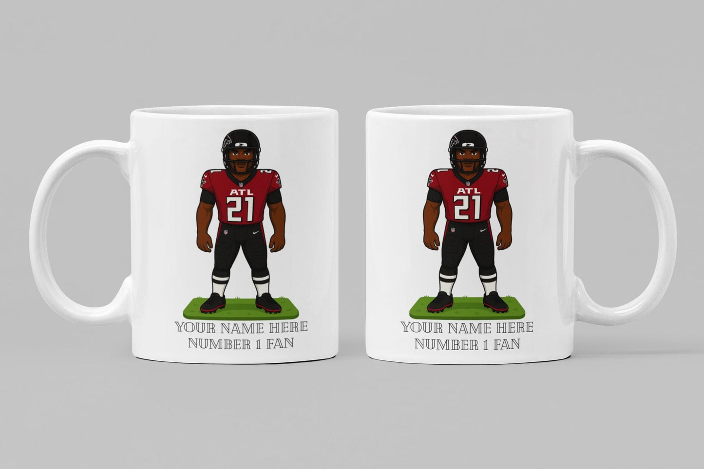 Personalized Atlanta Falcons Inspired Mug: Custom Name NFL Gift