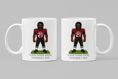 Personalized Atlanta Falcons Inspired Mug: Custom Name NFL Gift