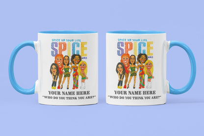 Spice Girls retro 90s inspired 11oz Mug – Personalised White Ceramic Boxed Mug