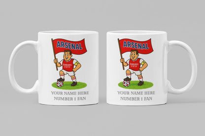 Personalised Arsenal FC Ceramic Mug: Custom Football Gift