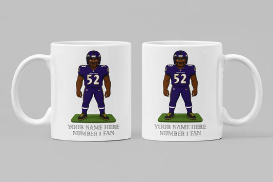 Personalised Baltimore Ravens inspired Mug: Custom Name NFL Gift