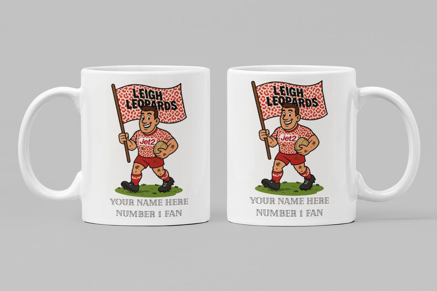 Personalized Leigh Leopards Rugby Mug: 11oz Fan Gift