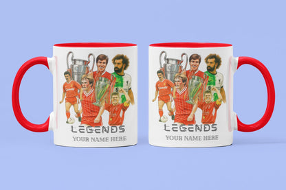 Personalised Liverpool Legends Inspired Football Mug: Custom Ceramic Gift