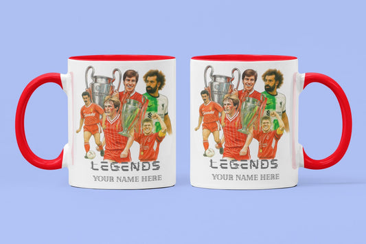 Personalised Liverpool Legends Inspired Football Mug: Custom Ceramic Gift